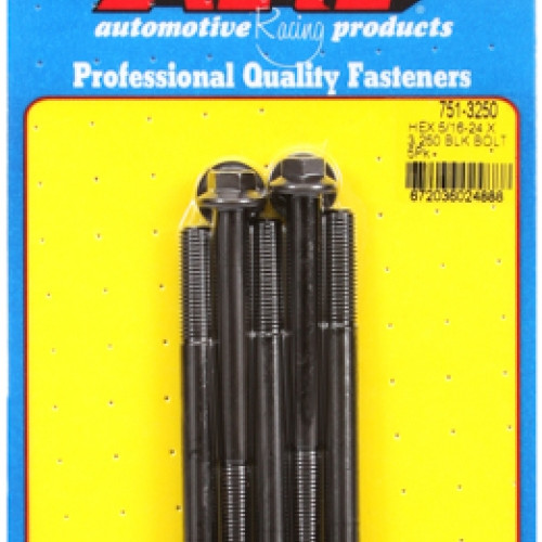 "5/16""-24 x 3.250 hex black oxide bolts" (5pcs)