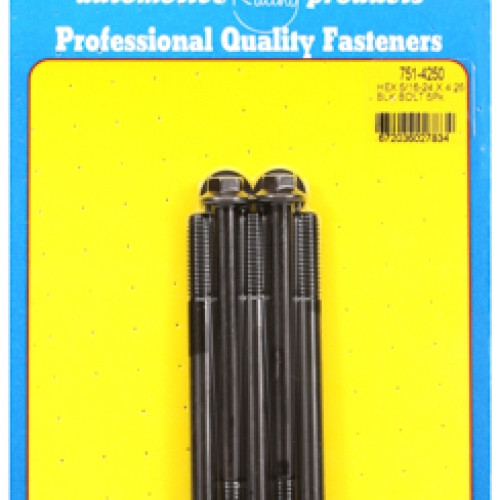 "5/16""-24 x 4.250 hex black oxide bolts" (5pcs)
