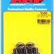 "3/8""-24 x  .500 hex black oxide bolts" (5pcs)