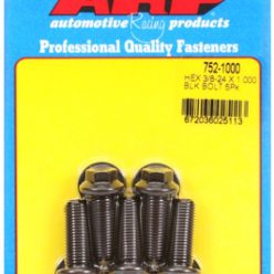   "3/8""-24 x 1.000 hex black oxide bolts" (5pcs)
