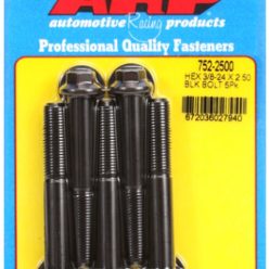   "3/8""-24 x 2.500 hex black oxide bolts" (5pcs)