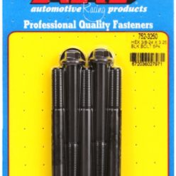   "3/8""-24 x 3.250 hex black oxide bolts" (5pcs)
