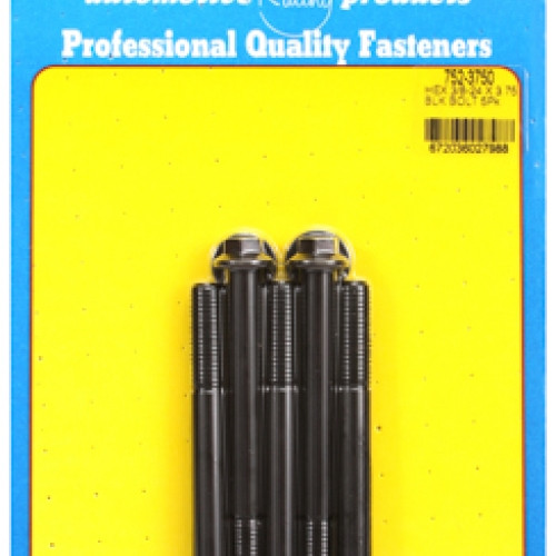 "3/8""-24 x 3.750 hex black oxide bolts" (5pcs)