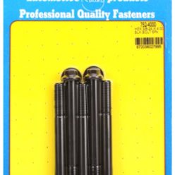   "3/8""-24 x 4.000 hex black oxide bolts" (5pcs)