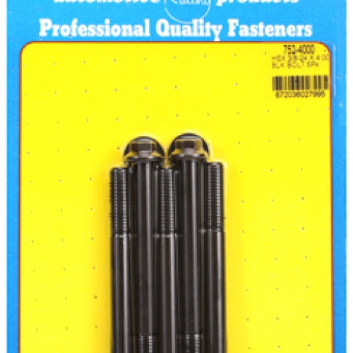 "3/8""-24 x 4.000 hex black oxide bolts" (5pcs)