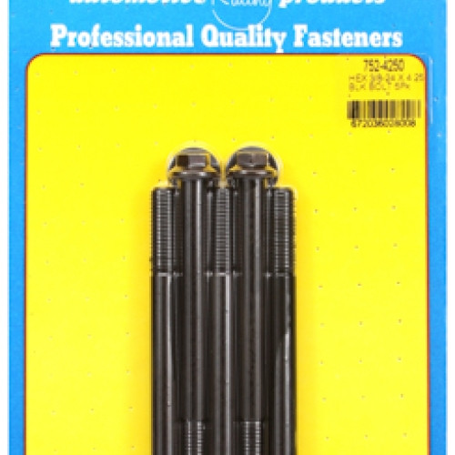 "3/8""-24 x 4.250 hex black oxide bolts" (5pcs)