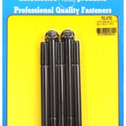   "3/8""-24 x 4.750 hex black oxide bolts" (5pcs)