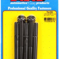   "3/8""-24 x 3.250 hex 7/16 wrenching black oxide bolts" 5pcs