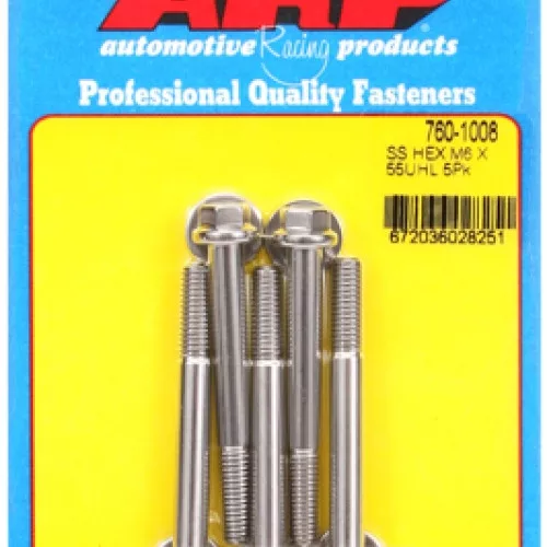 M6 x 1.00 x 55 hex SS bolts (5pcs)