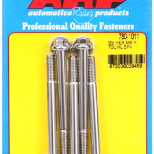 M6 x 1.00 x 70 hex SS bolts (5pcs)
