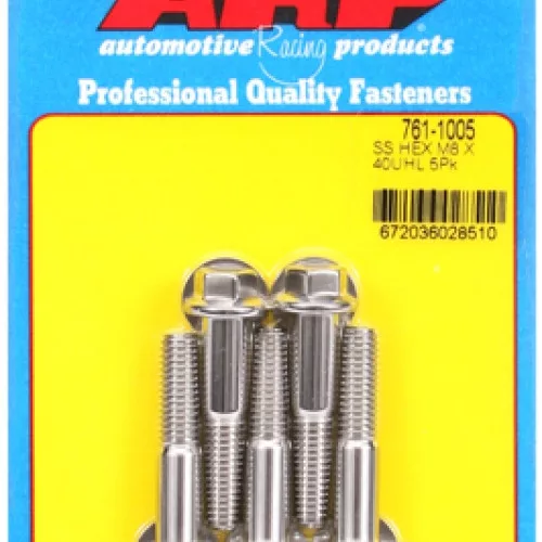 M8 x 1.25 x 40 hex SS bolts (5pcs)