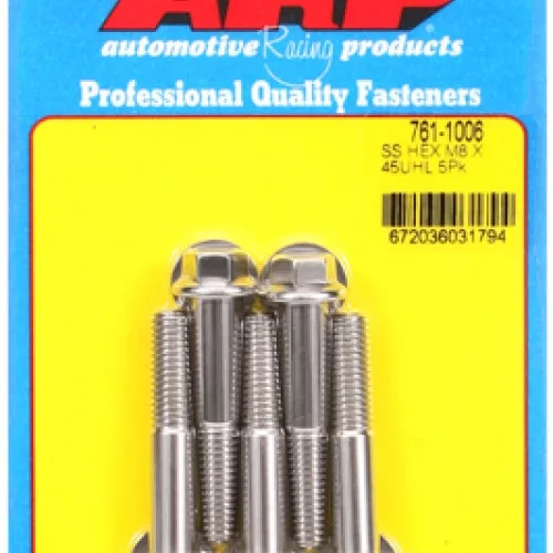 M8 x 1.25 x 45 hex SS bolts (5pcs)