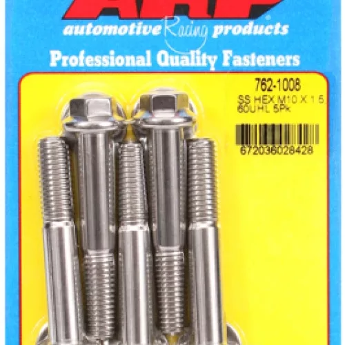M10 x 1.50 x 60  hex SS bolts (5pcs)