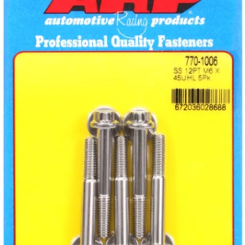 M6 x 1.00 x 45 12pt SS bolts (5pcs)