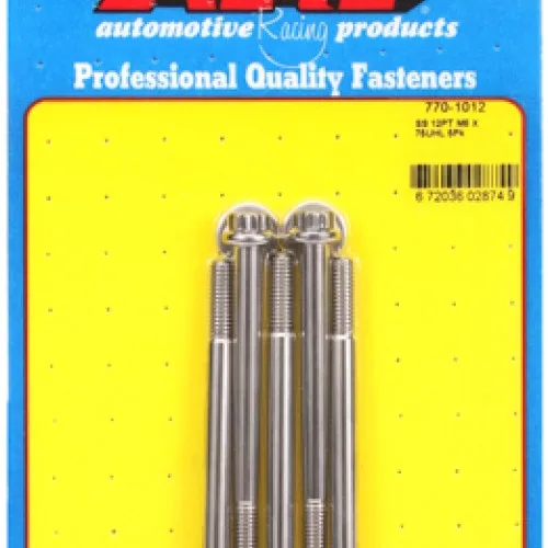 M6 x 1.00 x 75 12pt SS bolts (5pcs)