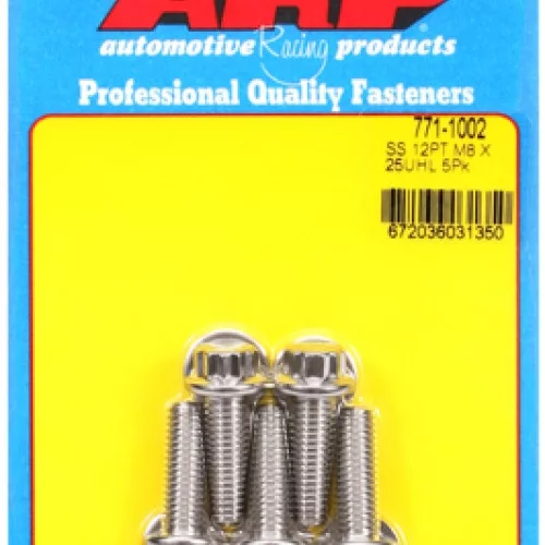 M8 x 1.25 x 25 12pt SS bolts (5pcs)