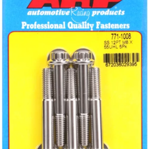 M8 x 1.25 x 55 12pt SS bolts (5pcs)