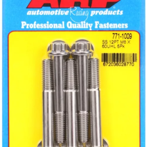 M8 x 1.25 x 60  12pt SS bolts (5pcs)