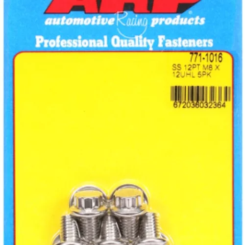 M8 x 1.25 x 12 12pt SS bolts (5pcs)