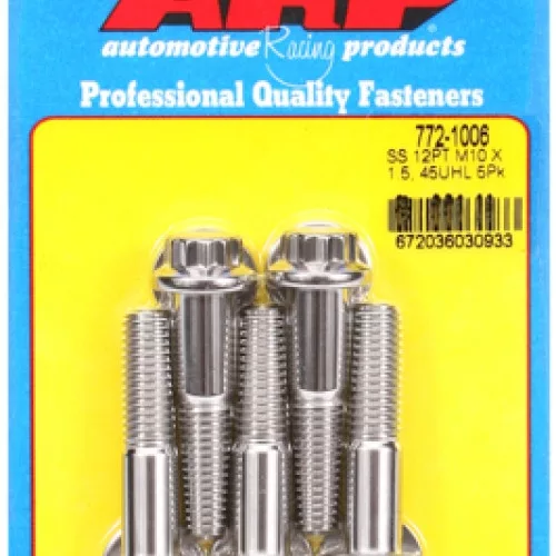 M10 x 1.50 x 45 12pt SS bolts (5pcs)