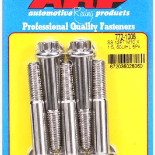 M10 x 1.50 x 60  12pt SS bolts (5pcs)