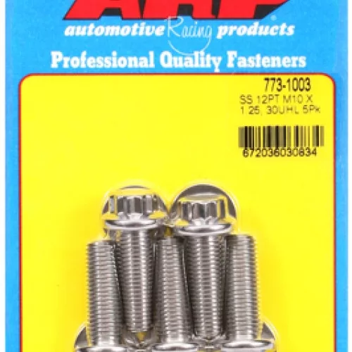 M10 x 1.25 x 30 12pt SS bolts (5pcs)