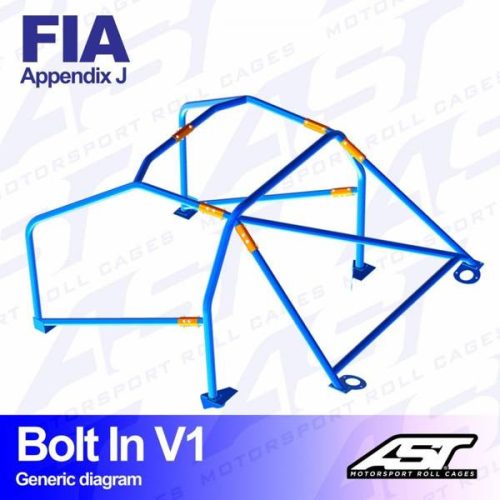 Roll Cage AUDI Coupe (B3) 2-doors Coupe Quattro BOLT IN V1