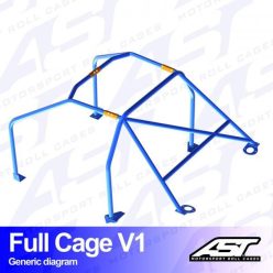 Roll Cage AUDI A1 (8X) 3-doors Hatchback FWD FULL CAGE V1