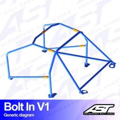   Roll Cage CITROËN C2 (Phase 1/2 ) 3-doors Hatchback BOLT IN V1