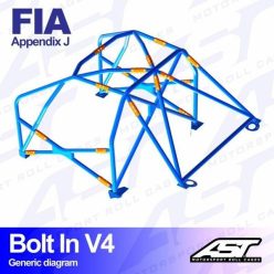 Roll Cage MAZDA MX-5 (NB) 2-doors Roadster BOLT IN V4