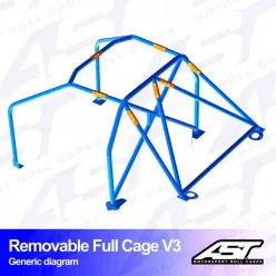   Bukóketrec Subaru BRZ (ZC6) 2 ajtós kupé – kivehető teljes ketrec, V3
