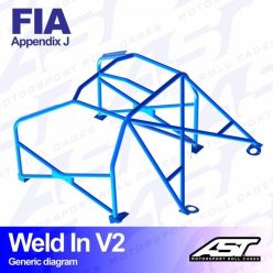 Roll Cage VW Golf (Mk3) 3-doors Hatchback WELD IN V2