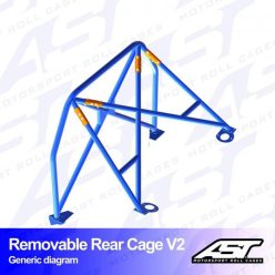   Roll Bar VW Polo (6N) 3-doors Hatchback REMOVABLE REAR CAGE V2