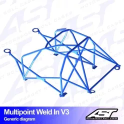   Bukóketrec BMW (F30) 3-Series 4 ajtós szedán – többpontos, hegesztett beépítés, V3