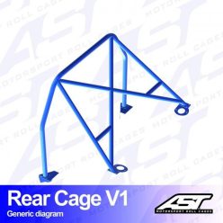   Roll Bar VW Golf (Mk4) 3-doors Hatchback 4Motion REAR CAGE V1