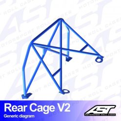   Roll Bar VW Golf (Mk4) 3-doors Hatchback 4Motion REAR CAGE V2