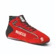 Sparco Slalom+ homológ versenycipő velúr/PU, piros/fekete