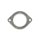 Exhaust flange connector 54mm 2 bolts