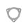 Exhaust flange connector 54mm 3 bolts