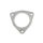 Exhaust flange connector 57mm 3 bolts