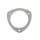 Exhaust flange connector 89mm 3 bolts