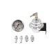 TurboWorks Fuel pressure regulator Racing AN6 with gauge Silver