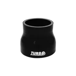 Szilikoncső Egyenes Szűkítő TurboWorks 45-76mm, Fekete