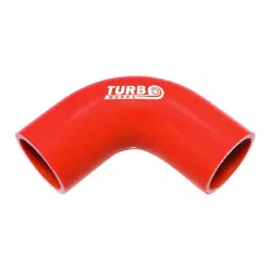 Szilikoncső 90 fokos Könyök TurboWorks 20mm, Piros