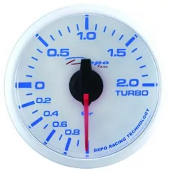   DEPO RACING WBL 52mm - Turbónyomásmérő óra (Elektromos, -1 - 2 BAR)