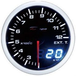   DEPO RACING DUAL 60mm - Kipufogógáz hőmérsékletmérő óra