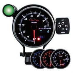   DEPO RACING PK DUAL 95mm - Fordulatszámmérő óra (8000rpm, Diesel)