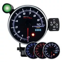   DEPO RACING PK DUAL 115mm - Fordulatszámmérő óra (10000rpm)