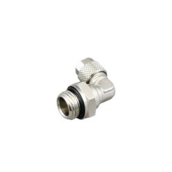   Brass Fitting for air-hose 6/4mm - 1/4" external - angle