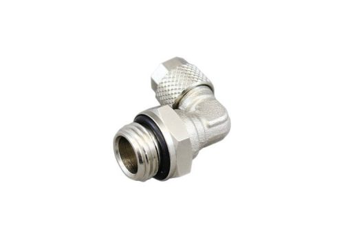Brass Fitting for air-hose 6/4mm - 1/4" external - angle